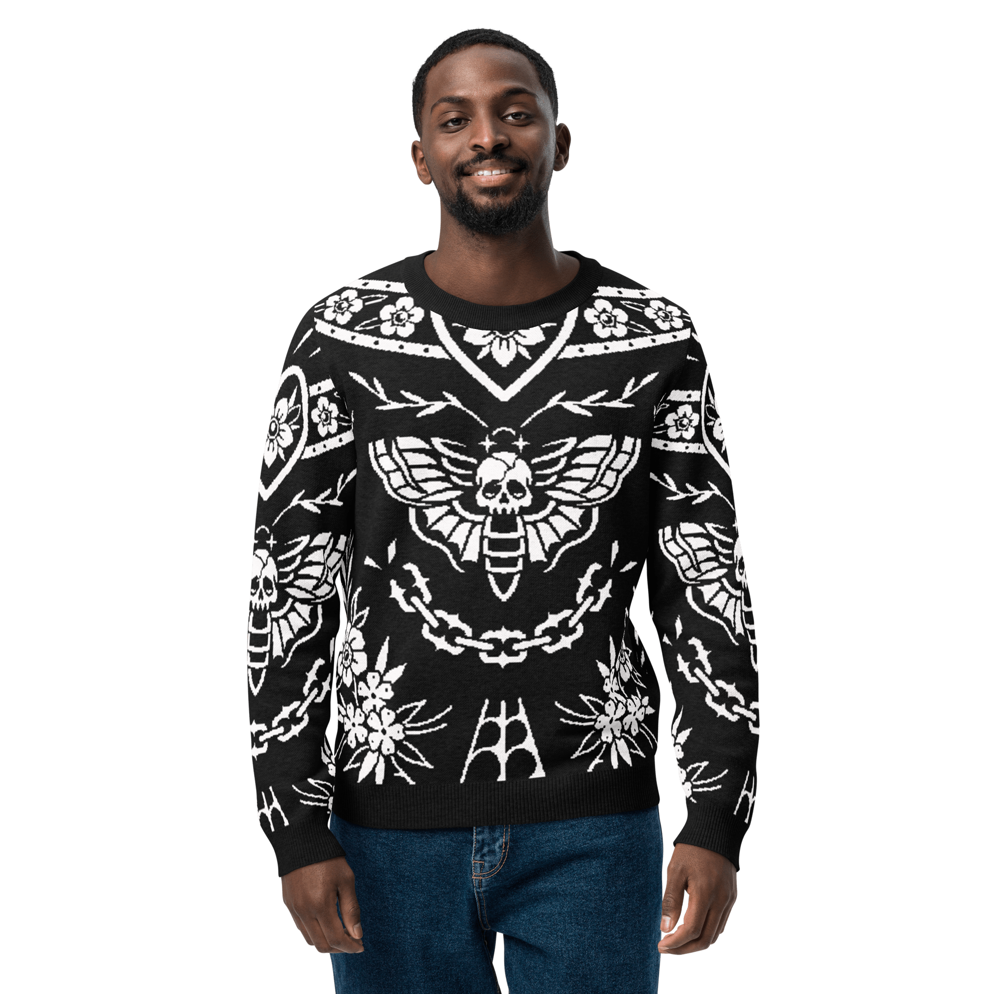 UNISEX — Old School Ink Knit Crewneck Sweater