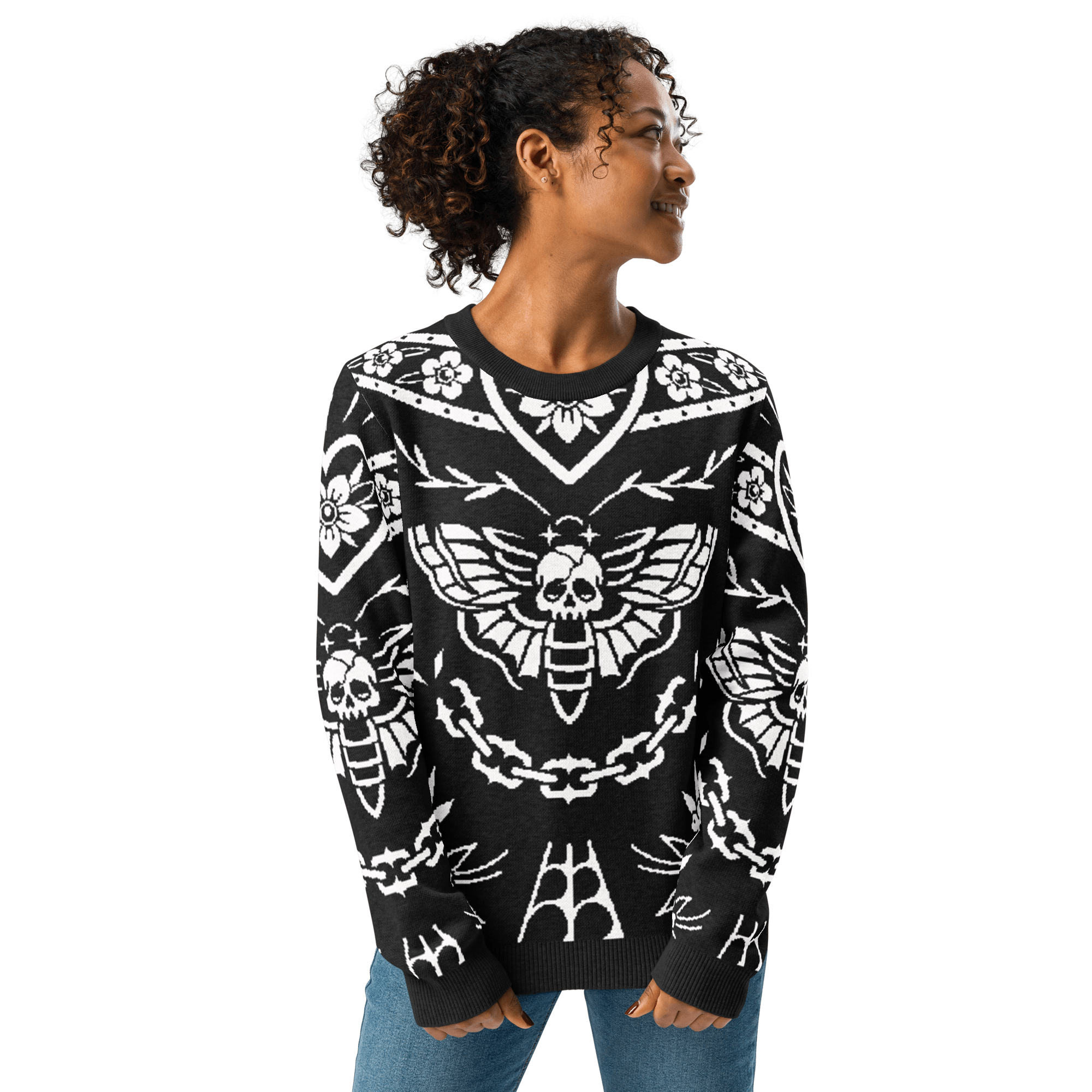 UNISEX — Old School Ink Knit Crewneck Sweater
