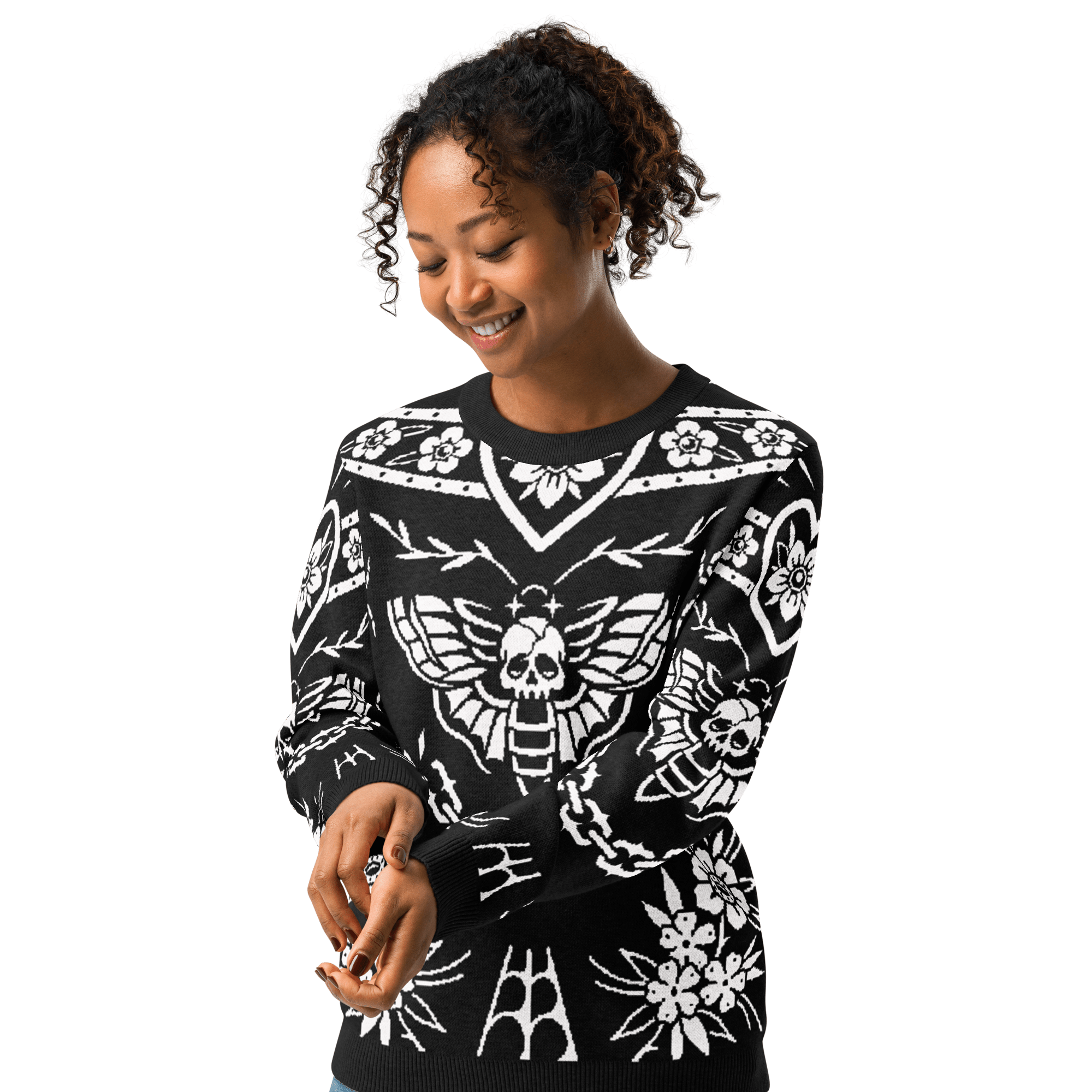 UNISEX — Old School Ink Knit Crewneck Sweater