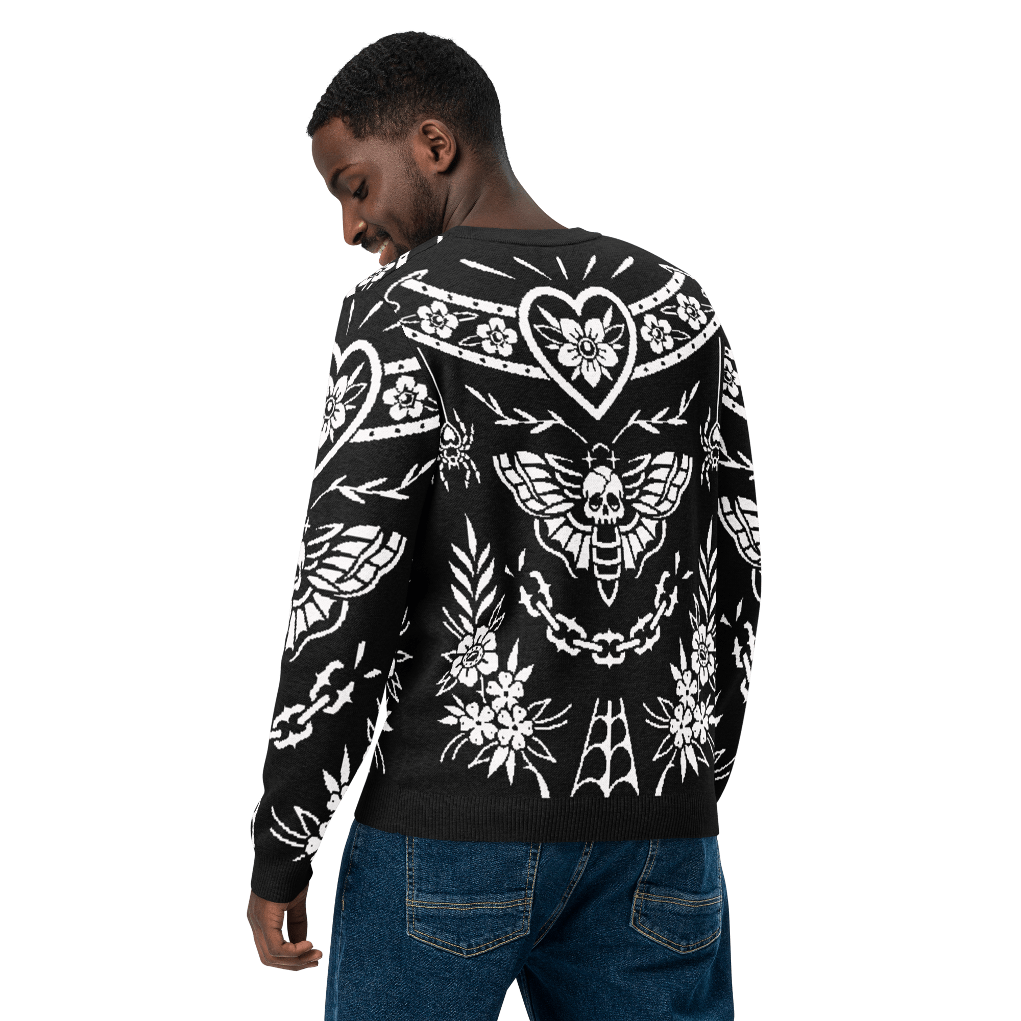 UNISEX — Old School Ink Knit Crewneck Sweater