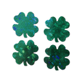 Petites: Two-Pair Small Shattered Glass Disco Ball Glittery Green St Patrick's Clover Nipple Pasties by Pastease®