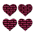 Petites: Two-Pair Small 'Fuck Me' Hearts Nipple Pasties by Pastease®