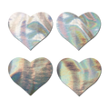 Petites: Two-Pair Small Holographic Silver Hearts Nipple Pasties by Pastease®
