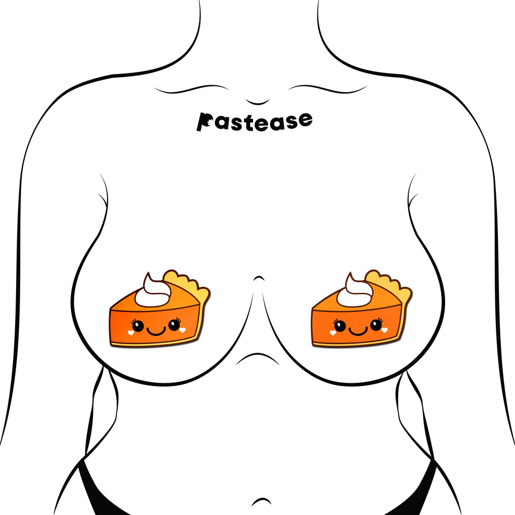 Pie: Happy Kawaii Pumpkin Pie Nipple Pasties by Pastease®
