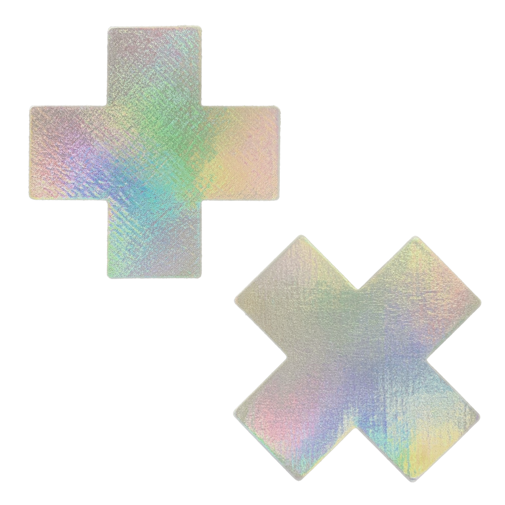 Holographic Plus X Nipple Pasties by Pastease® o/s