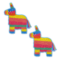 Piñata: Festive Piñata on Soft Glitter Velvet Nipple Covers by Pastease®