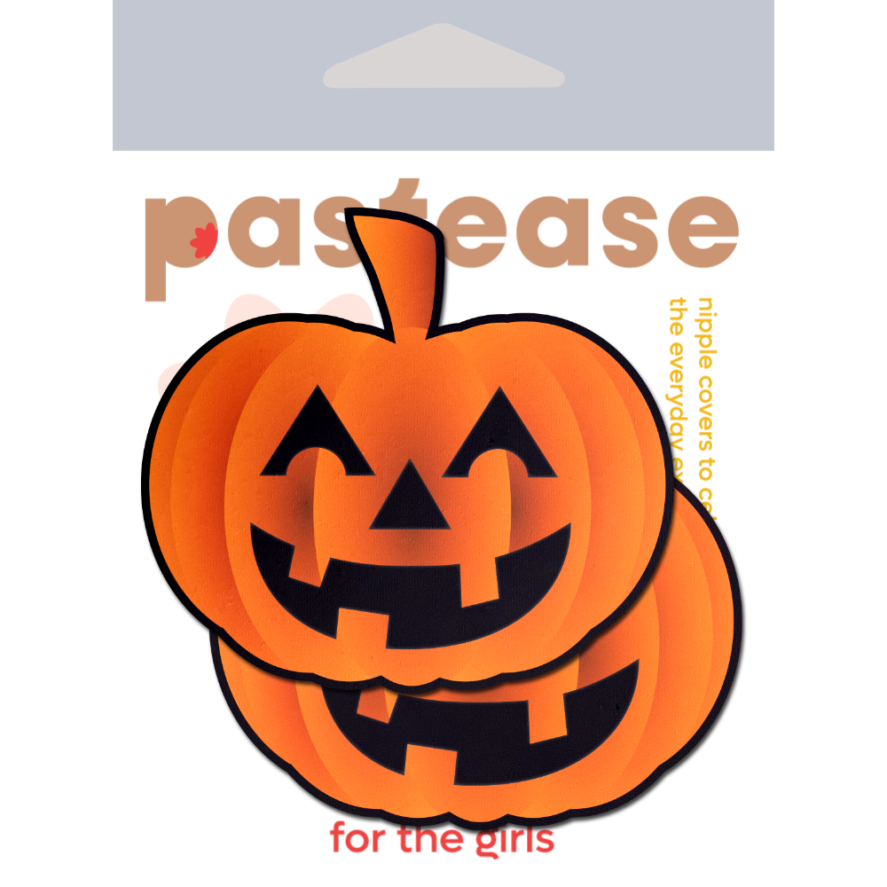 Pumpkin: Spooky Halloween Jack O' Lantern Nipple Pasties by Pastease®