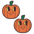 Pumpkin Breast Pasties Cutie Pie Face Jack O' Lantern Nipple Covers by Pastease