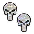 Punisher: Glittering White & Black Skull Nipple Pasties by Pastease®