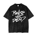 UNISEX — Punks Not Dead Acid Washed Oversized Tee