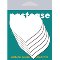 Refills Heart: Reuse Pasties with Three Pair Double Stick Shapes