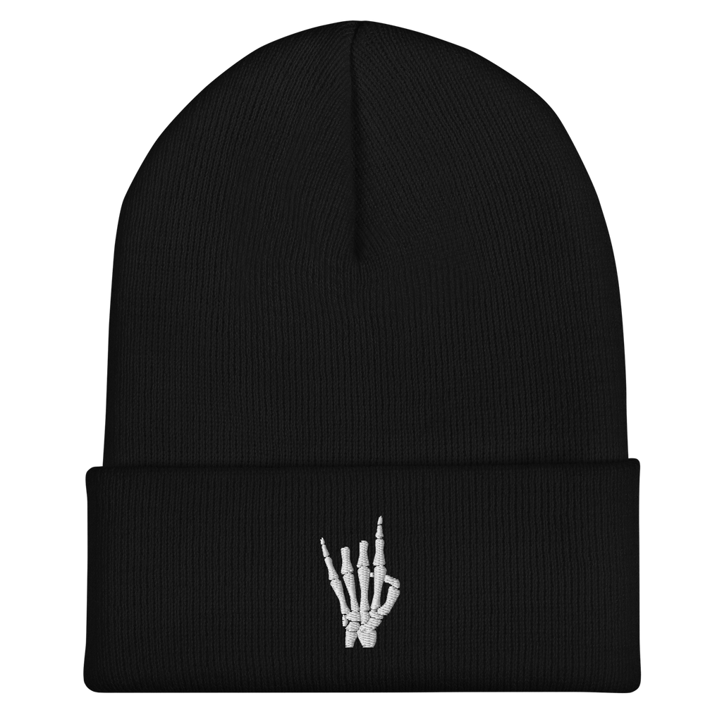 UNISEX — Rock On Skeleton Cuffed Beanie