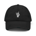 UNISEX — Rock On Skeleton Distressed Dad Hat