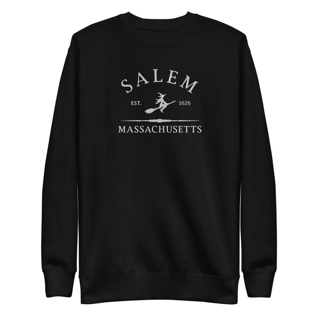 UNISEX — Salem Massachusetts 1692 Embroidered Sweatshirt