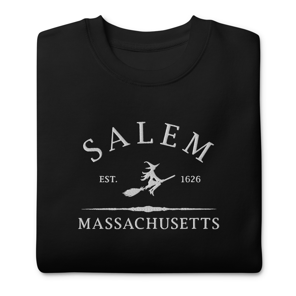 UNISEX — Salem Massachusetts 1692 Embroidered Sweatshirt