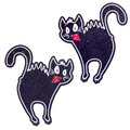 Scaredy Cat Black Kitty Hissing Nipple Pasties by Pastease