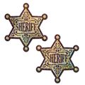 Sheriff Star: Glittering Golden Sheriff's Badge Nipple Pasties by Pastease®