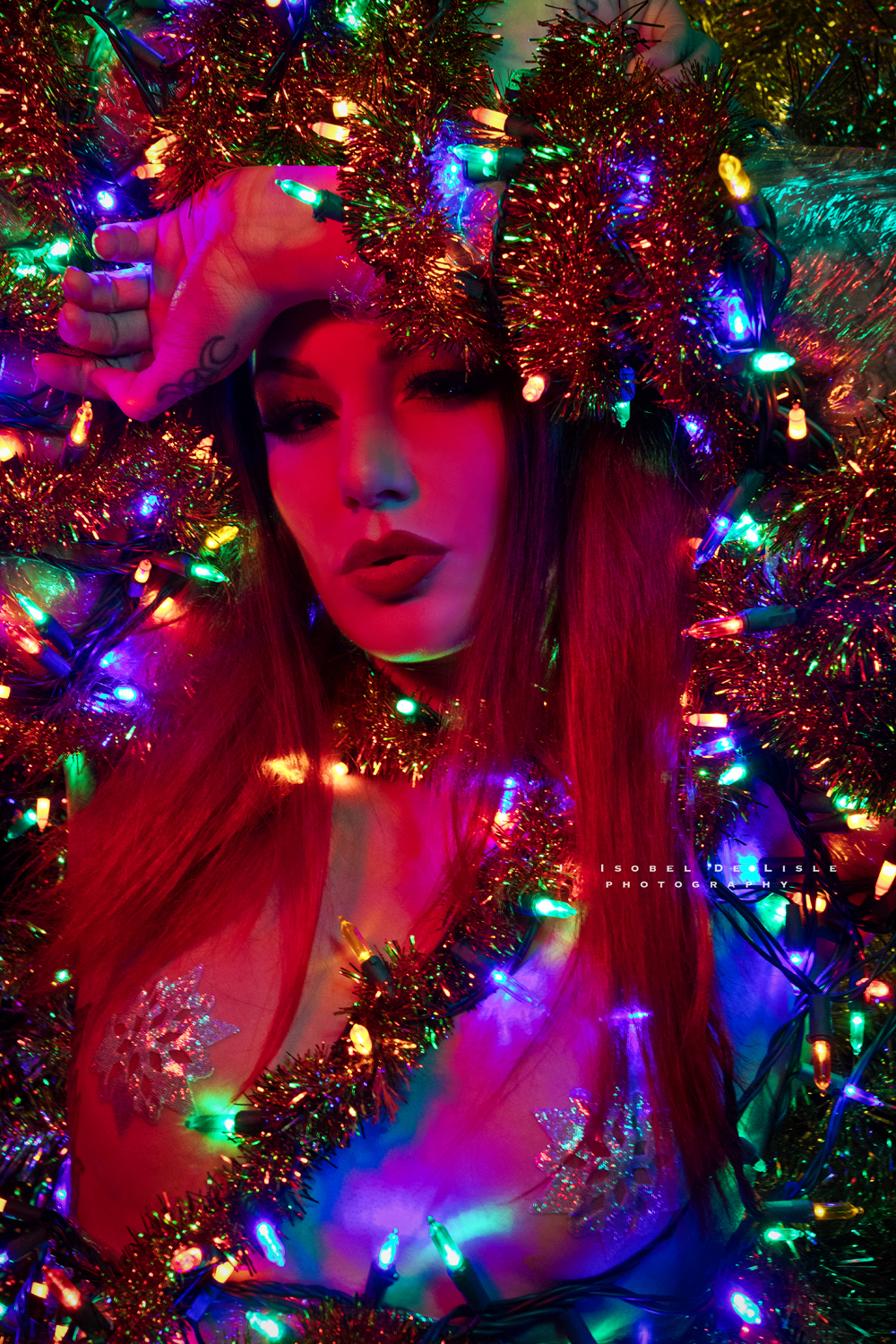 Silver Glitter Snowflakes Nipple Pasties by Pastease®