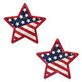 Star: Glittering Patriotic USA Red, White & Blue, Stars & Stripes Star Nipple Pasties by Pastease®