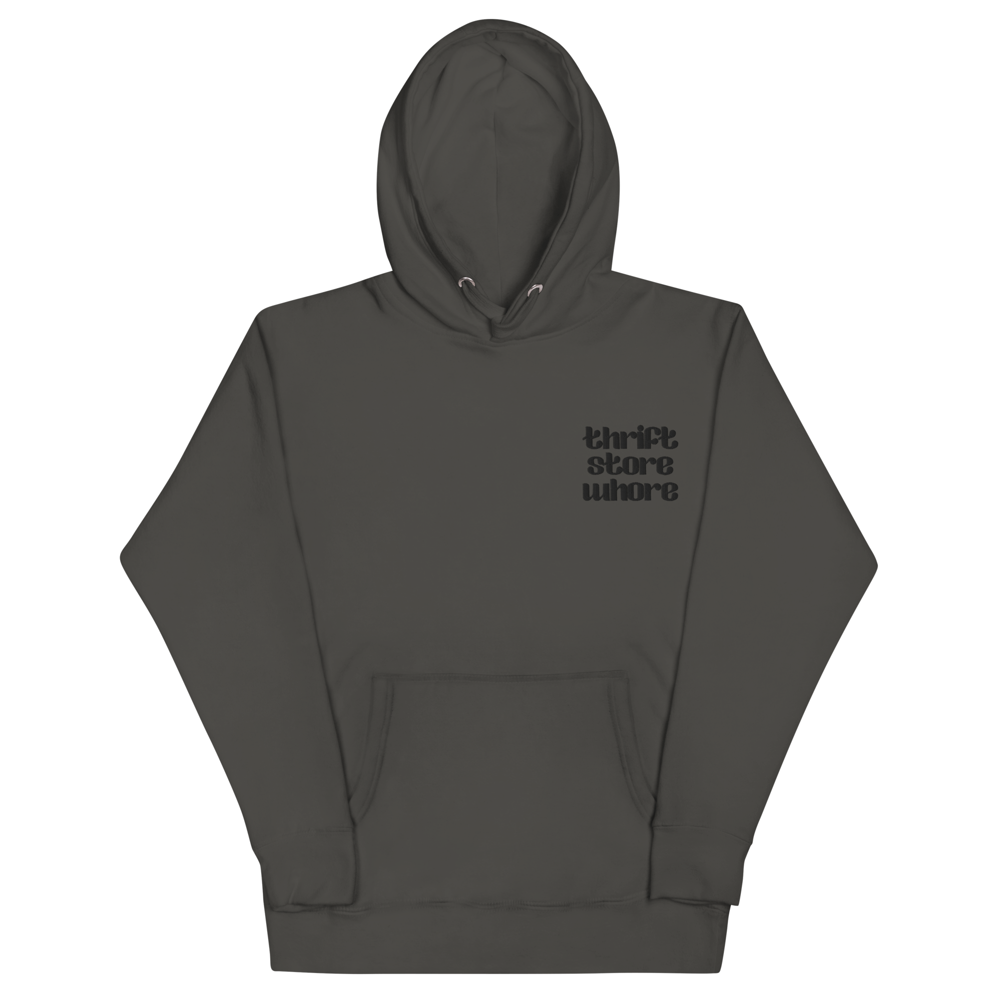 Thrift Store Whore Embroidered Hoodie