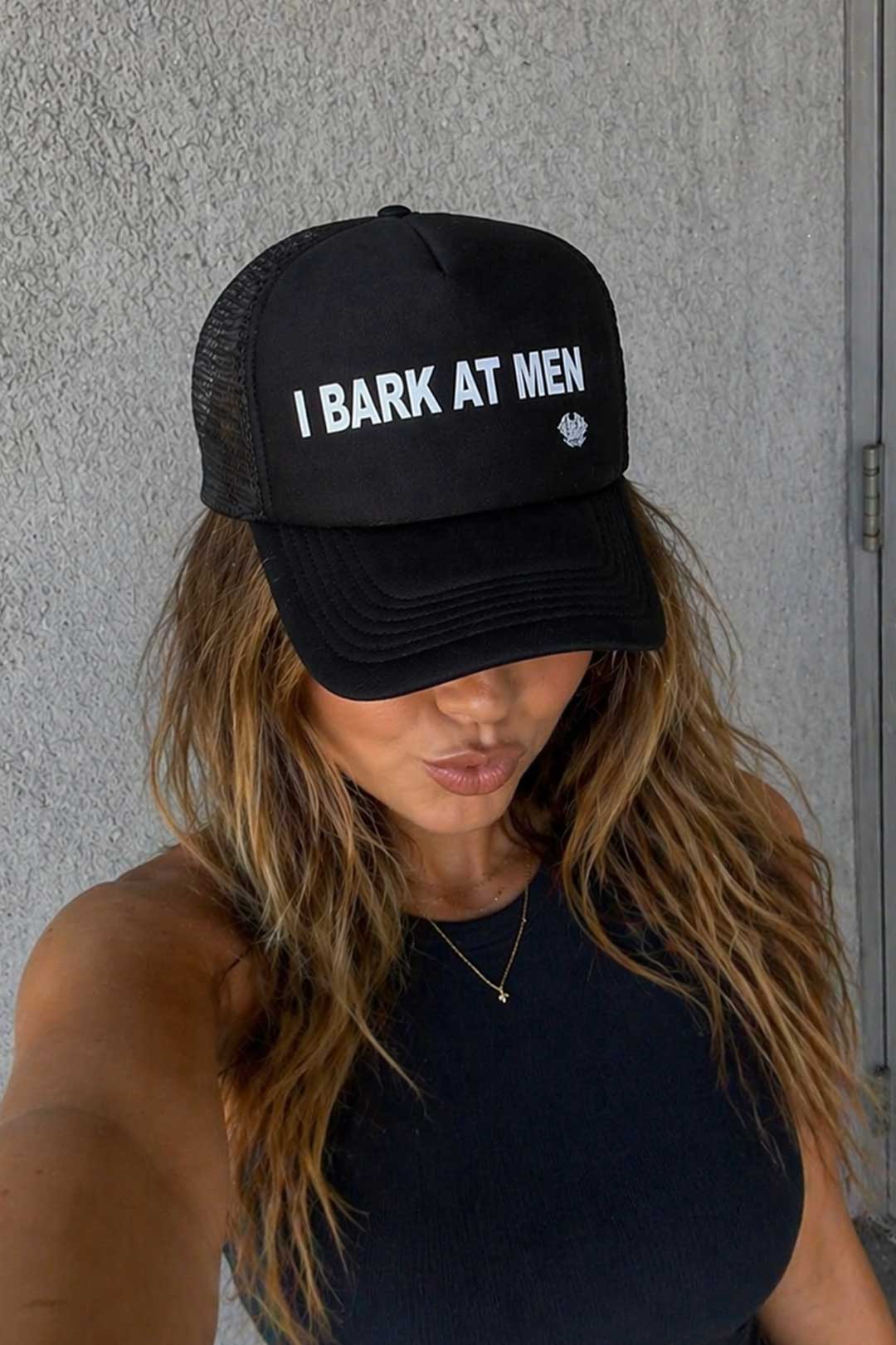 I Bark At Men Trucker Hat