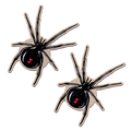 Black Widow Pasties on Sparkling Velvet Halloween Breast Covers by Pastease